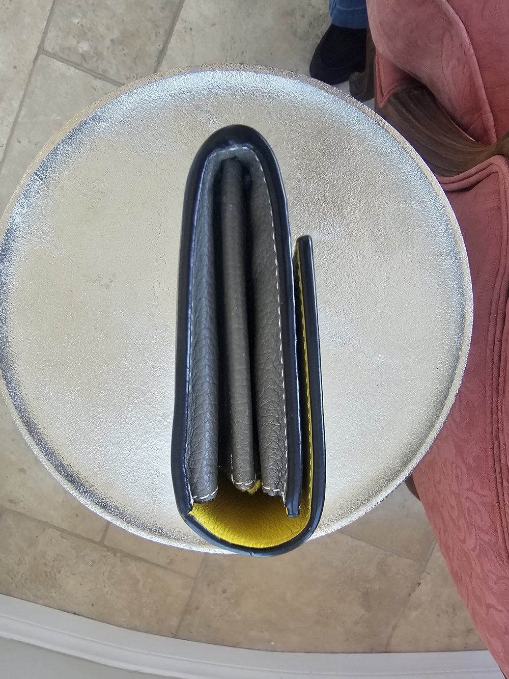 Celine Gray Leather Continental Wallet - Picture 7 of 10